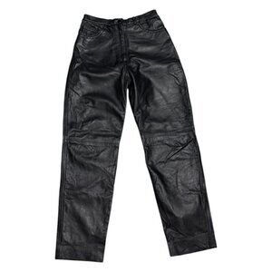 Vintage 90s GENUINE LEATHER DiCapra Designer Biker Glam Pants Womens XS